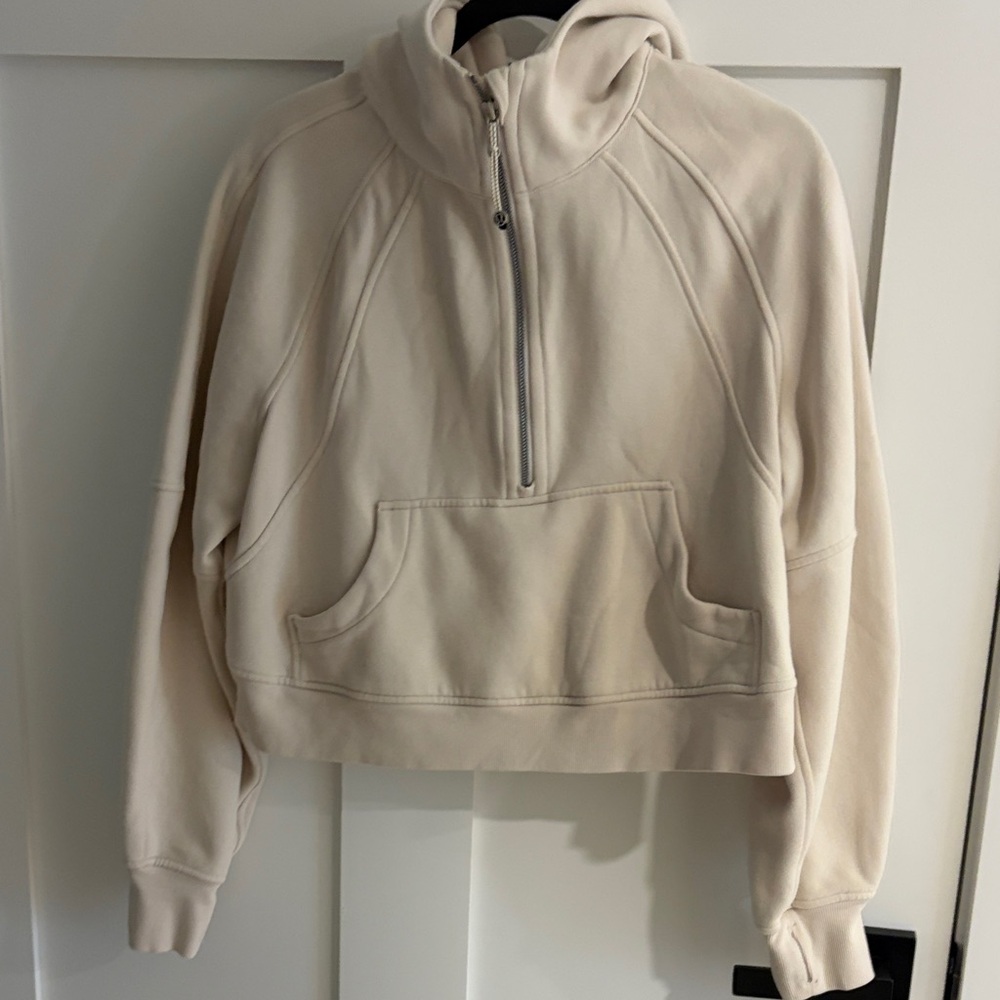 Cream Half-Zip Hoodie